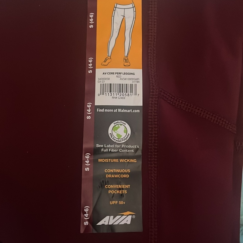 Avia Women's Performance Ankle Leggings with Pockets, 28" Inseam - Picture 6 of 6